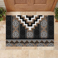 Brown Taniko Aotearoa Rubber Doormat Niho Taniwha Mix Poutama LT14