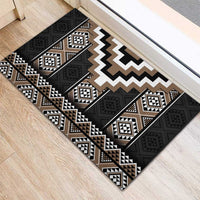Brown Taniko Aotearoa Rubber Doormat Niho Taniwha Mix Poutama LT14