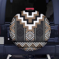 Brown Taniko Aotearoa Spare Tire Cover Niho Taniwha Mix Poutama LT14 - Polynesian Pride