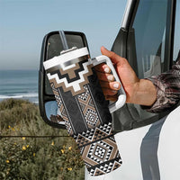 Brown Taniko Aotearoa Tumbler With Handle Niho Taniwha Mix Poutama LT14