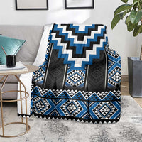 Blue Taniko Aotearoa Blanket Niho Taniwha Mix Poutama LT14 - Polynesian Pride