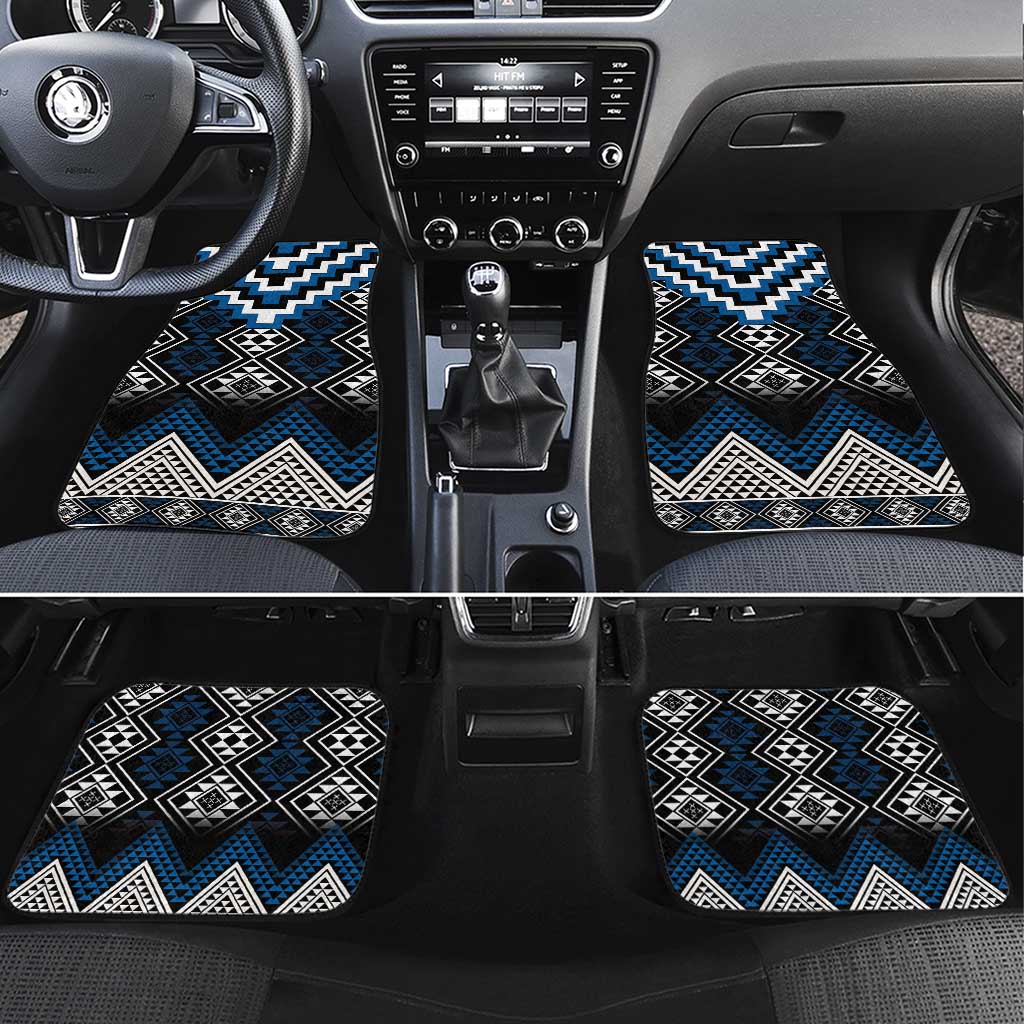 Blue Taniko Aotearoa Car Mats Niho Taniwha Mix Poutama