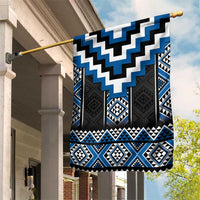 Blue Taniko Aotearoa Garden Flag Niho Taniwha Mix Poutama LT14