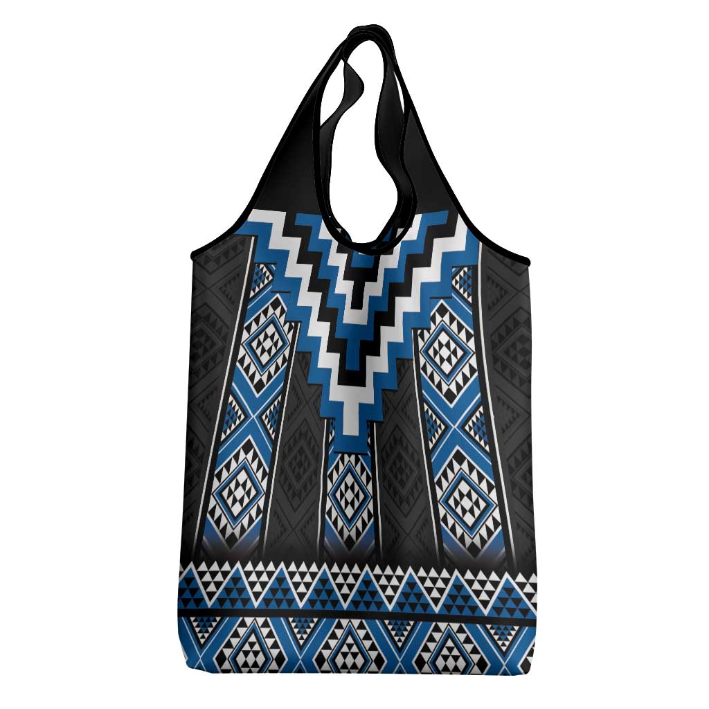 Blue Taniko Aotearoa Grocery Bag Niho Taniwha Mix Poutama