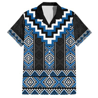 Blue Taniko Aotearoa Hawaiian Shirt Niho Taniwha Mix Poutama LT14 Blue - Polynesian Pride