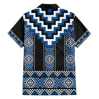 Blue Taniko Aotearoa Hawaiian Shirt Niho Taniwha Mix Poutama LT14 - Polynesian Pride