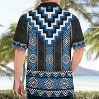 Blue Taniko Aotearoa Hawaiian Shirt Niho Taniwha Mix Poutama LT14 - Polynesian Pride