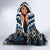 Blue Taniko Aotearoa Hooded Blanket Niho Taniwha Mix Poutama LT14