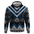 Blue Taniko Aotearoa Hoodie Niho Taniwha Mix Poutama