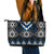 Blue Taniko Aotearoa Leather Tote Bag Niho Taniwha Mix Poutama