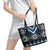 Blue Taniko Aotearoa Leather Tote Bag Niho Taniwha Mix Poutama