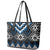 Blue Taniko Aotearoa Leather Tote Bag Niho Taniwha Mix Poutama