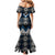 Blue Taniko Aotearoa Mermaid Dress Niho Taniwha Mix Poutama