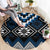 Blue Taniko Aotearoa Round Carpet Niho Taniwha Mix Poutama