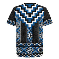 Blue Taniko Aotearoa Rugby Jersey Niho Taniwha Mix Poutama LT14 - Polynesian Pride