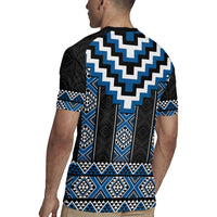 Blue Taniko Aotearoa Rugby Jersey Niho Taniwha Mix Poutama LT14 - Polynesian Pride