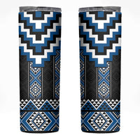 Blue Taniko Aotearoa Skinny Tumbler Niho Taniwha Mix Poutama LT14