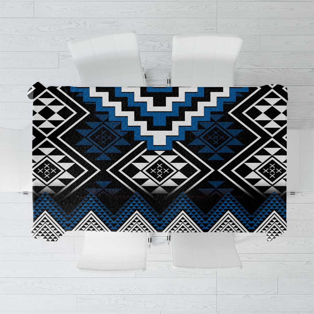 Blue Taniko Aotearoa Tablecloth Niho Taniwha Mix Poutama