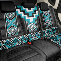 Turquoise Taniko Pattern Aotearoa Back Car Seat Cover Niho Taniwha Mix Poutama