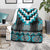 Turquoise Taniko Pattern Aotearoa Blanket Niho Taniwha Mix Poutama