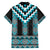 Turquoise Taniko Pattern Aotearoa Family Matching Summer Maxi Dress and Hawaiian Shirt Niho Taniwha Mix Poutama LT14