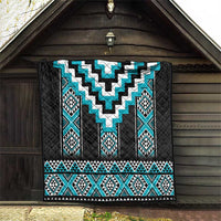 Turquoise Taniko Pattern Aotearoa Quilt Niho Taniwha Mix Poutama