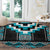 Turquoise Taniko Pattern Aotearoa Round Carpet Niho Taniwha Mix Poutama