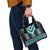 Turquoise Taniko Pattern Aotearoa Shoulder Handbag Niho Taniwha Mix Poutama