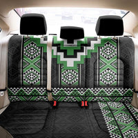 Green Taniko Pattern Aotearoa Back Car Seat Cover Niho Taniwha Mix Poutama