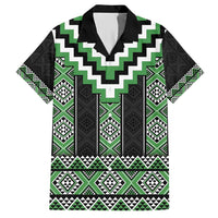 Green Taniko Pattern Aotearoa Hawaiian Shirt Niho Taniwha Mix Poutama LT14 Green - Polynesian Pride