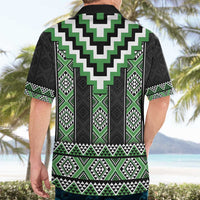 Green Taniko Pattern Aotearoa Hawaiian Shirt Niho Taniwha Mix Poutama LT14 - Polynesian Pride