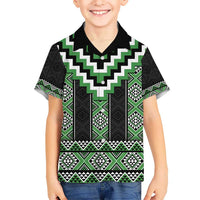 Green Taniko Pattern Aotearoa Hawaiian Shirt Niho Taniwha Mix Poutama LT14 - Polynesian Pride