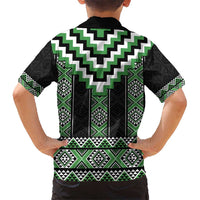 Green Taniko Pattern Aotearoa Hawaiian Shirt Niho Taniwha Mix Poutama LT14 - Polynesian Pride