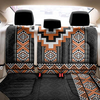 Orange Taniko Pattern Aotearoa Back Car Seat Cover Niho Taniwha Mix Poutama
