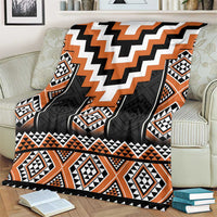 Orange Taniko Pattern Aotearoa Blanket Niho Taniwha Mix Poutama LT14 - Polynesian Pride