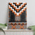 Orange Taniko Pattern Aotearoa Canvas Wall Art Niho Taniwha Mix Poutama