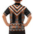 Orange Taniko Pattern Aotearoa Family Matching Long Sleeve Bodycon Dress and Hawaiian Shirt Niho Taniwha Mix Poutama LT14