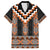 Orange Taniko Pattern Aotearoa Family Matching Off Shoulder Maxi Dress and Hawaiian Shirt Niho Taniwha Mix Poutama LT14