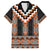 Orange Taniko Pattern Aotearoa Family Matching Short Sleeve Bodycon Dress and Hawaiian Shirt Niho Taniwha Mix Poutama LT14