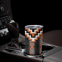 Orange Taniko Pattern Aotearoa Tumbler Cup Niho Taniwha Mix Poutama LT14 - Polynesian Pride