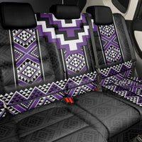 Purple Taniko Pattern Aotearoa Back Car Seat Cover Niho Taniwha Mix Poutama