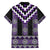 Purple Taniko Pattern Aotearoa Family Matching Off The Shoulder Long Sleeve Dress and Hawaiian Shirt Niho Taniwha Mix Poutama LT14