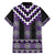 Purple Taniko Pattern Aotearoa Family Matching Off Shoulder Maxi Dress and Hawaiian Shirt Niho Taniwha Mix Poutama LT14