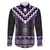 Purple Taniko Pattern Aotearoa Family Matching Puletasi and Hawaiian Shirt Niho Taniwha Mix Poutama LT14