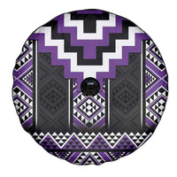 Purple Taniko Pattern Aotearoa Spare Tire Cover Niho Taniwha Mix Poutama LT14 - Polynesian Pride