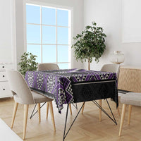 Purple Taniko Pattern Aotearoa Tablecloth Niho Taniwha Mix Poutama LT14 - Polynesian Pride