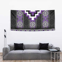 Purple Taniko Pattern Aotearoa Tapestry Niho Taniwha Mix Poutama