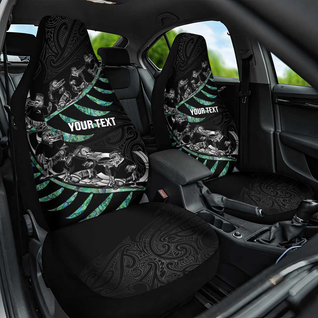 Custom New Zealand Silver Fern Rugby Car Seat Cover Aotearoa Kiwi Maori Pattern LT14