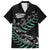 Custom New Zealand Silver Fern Rugby Family Matching Long Sleeve Bodycon Dress and Hawaiian Shirt Aotearoa Kiwi Maori Pattern