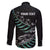 Custom New Zealand Silver Fern Rugby Family Matching Long Sleeve Bodycon Dress and Hawaiian Shirt Aotearoa Kiwi Maori Pattern